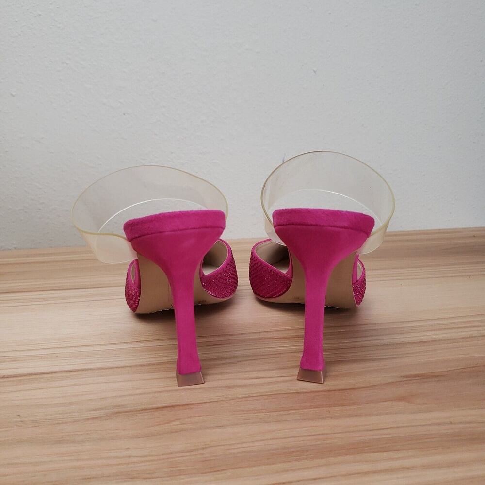 Vince Camuto Womens Kempern Pink Pointed Toe Slip On Mule Heels Size 6M - Picture 3 of 6